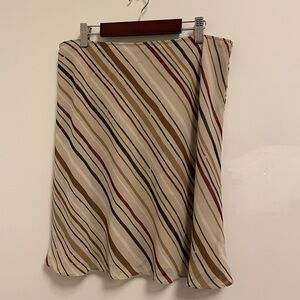 Express Multicolor Striped A-Line Skirt